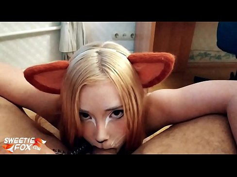 ❤️ Kitsune swallow dick agus cum ina bhéal Porn  linn ❤